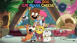 Boy Girl Dog Cat Mouse Cheese kép