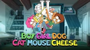 Boy Girl Dog Cat Mouse Cheese kép