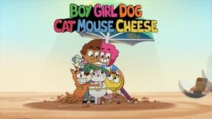 Boy Girl Dog Cat Mouse Cheese kép