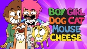 Boy Girl Dog Cat Mouse Cheese kép